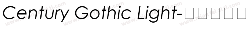 Century Gothic Light字体转换